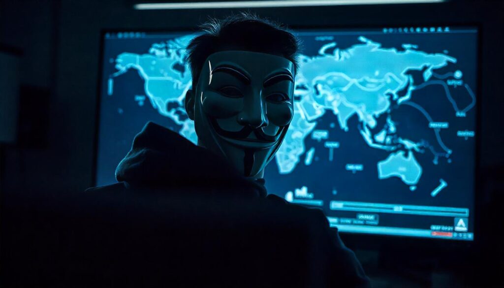 Who wears the Anonymous mask?